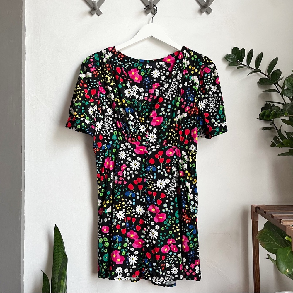 The Kooples Short Printed Dress with Buttonings
